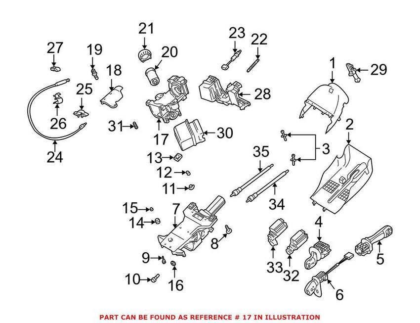 BMW Steering Column Lock 32321095995